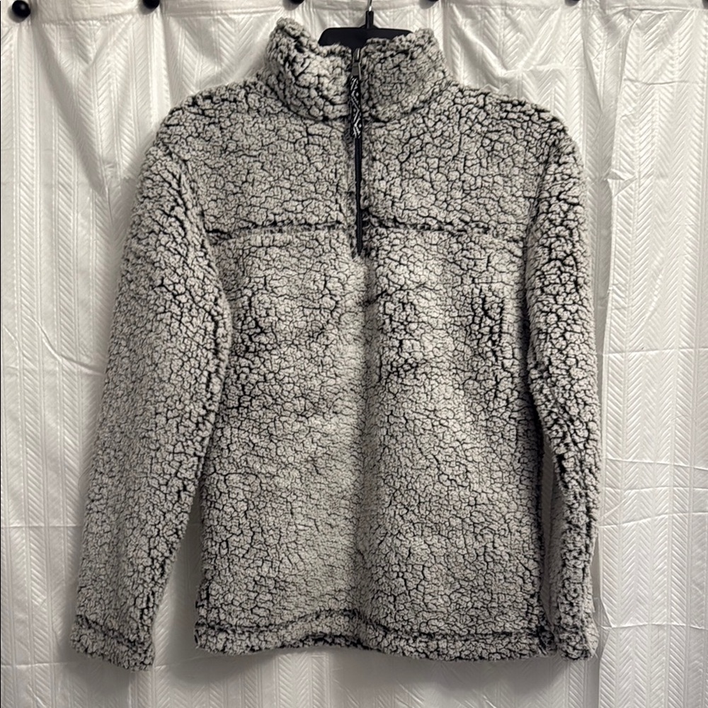 Boxercraft Black and White Quarter Zip Fleece Pullover